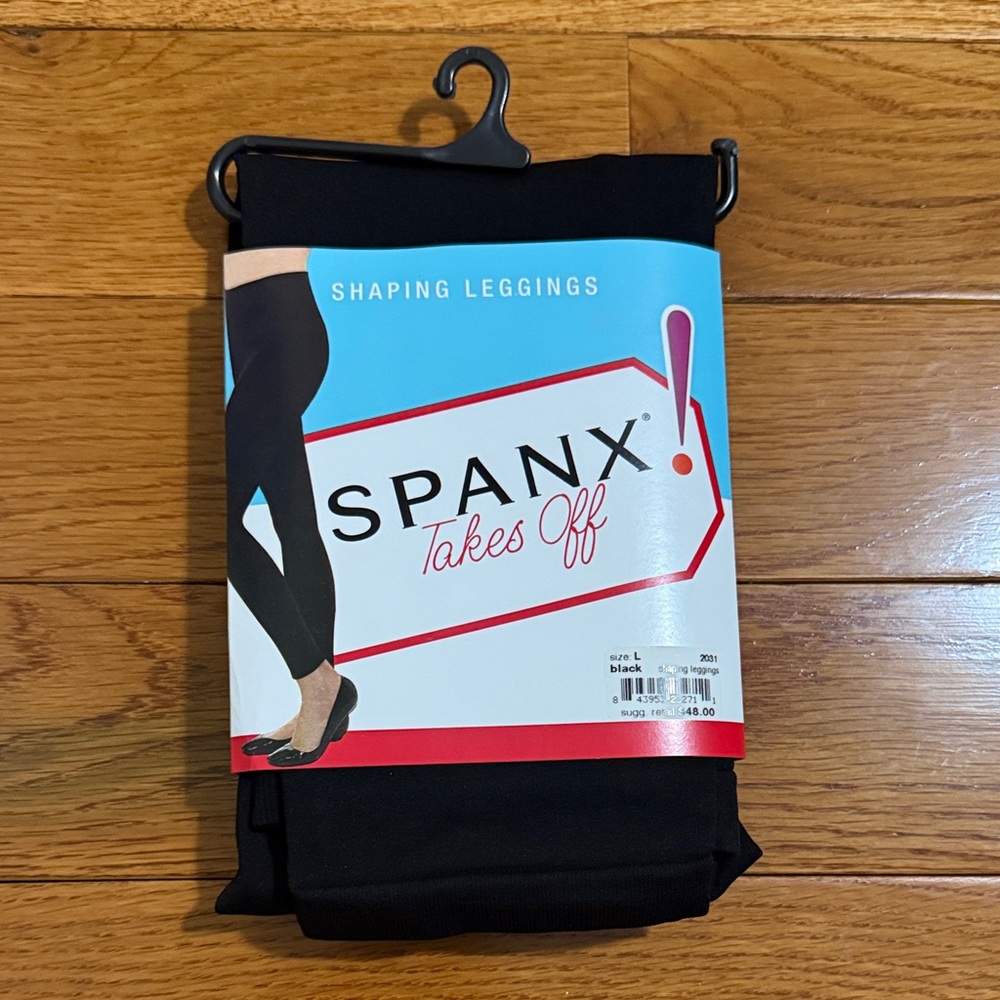 SPANX Takes Off Black Shaping Leggings Size Large
